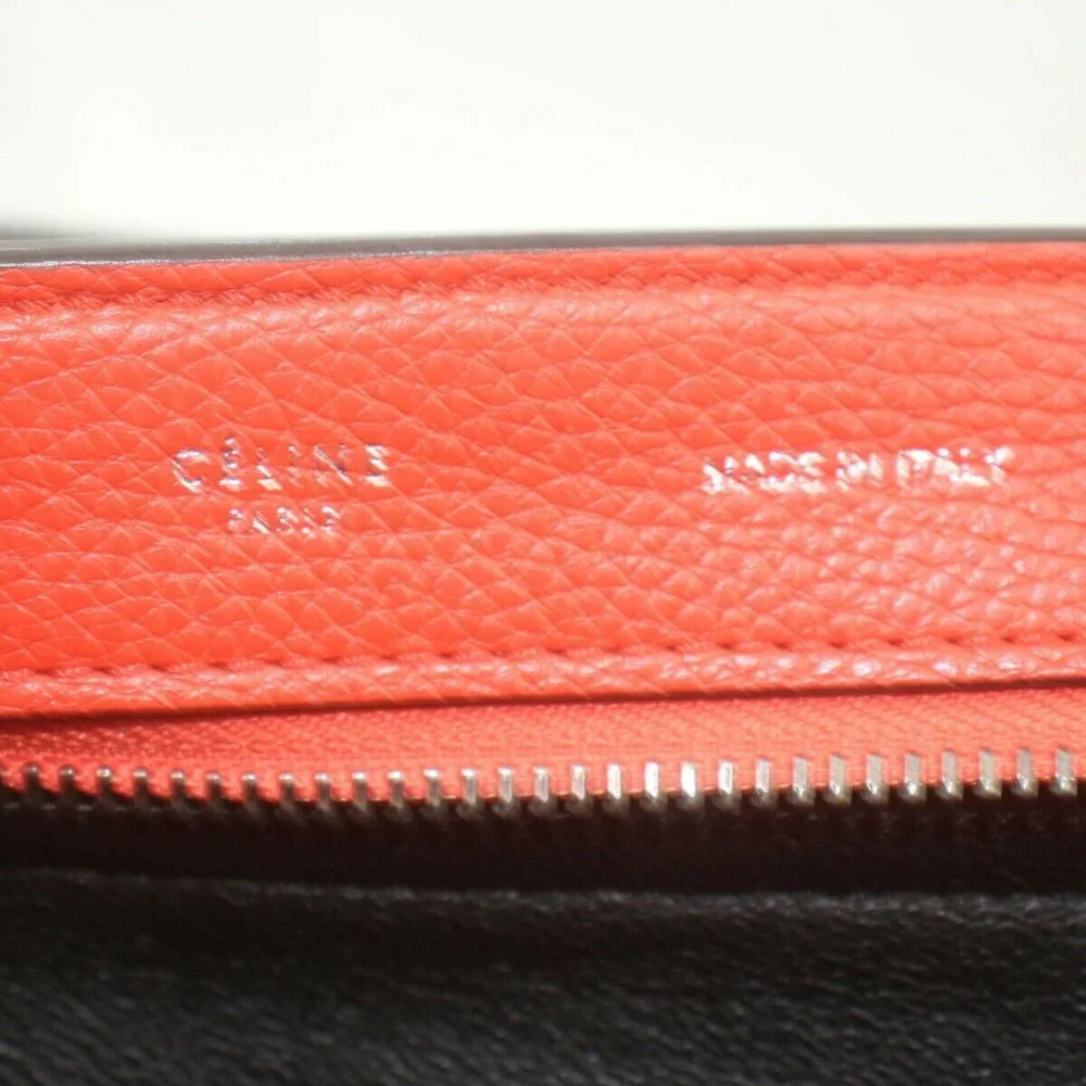 AUTHENTIC CELINE Hand Bag Red Leather